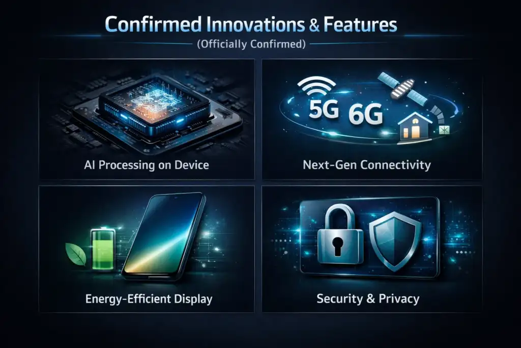 confirmed innovations and features