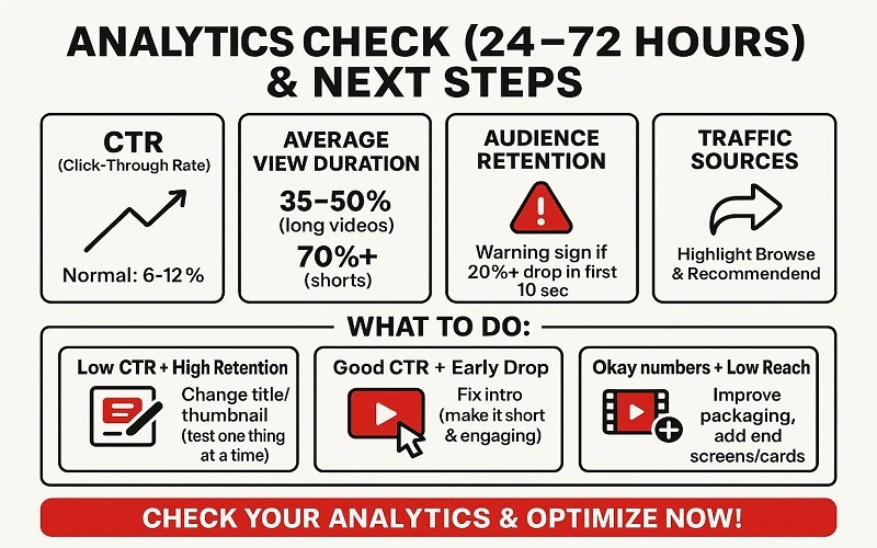 Analytics Check (24–72 Hours) & Next Steps