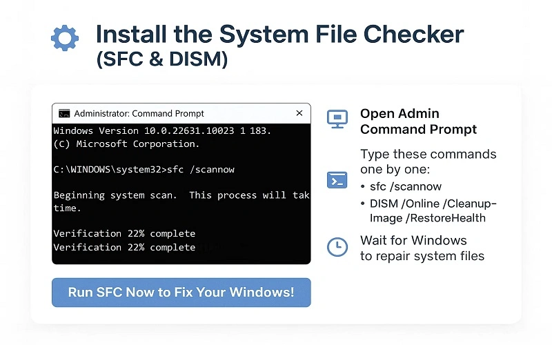 install the system file checker