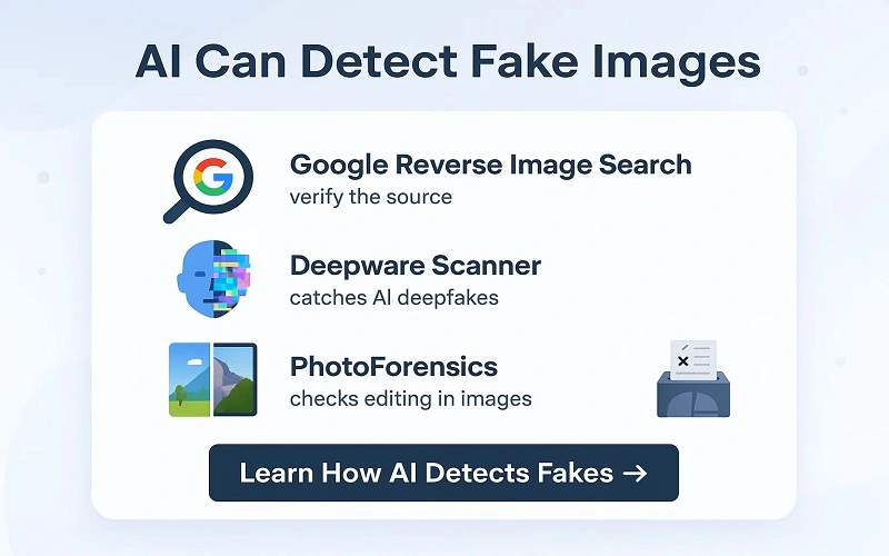AI can detect fake images
