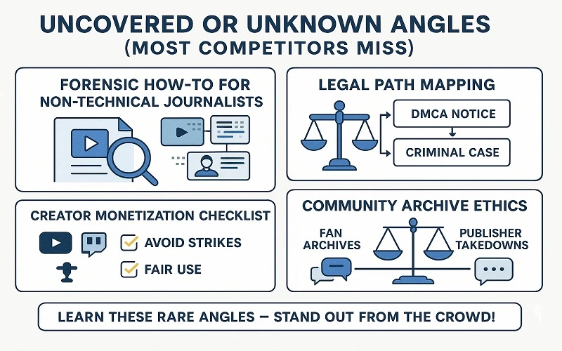 Uncovered or unknown angles (which most competitors miss)