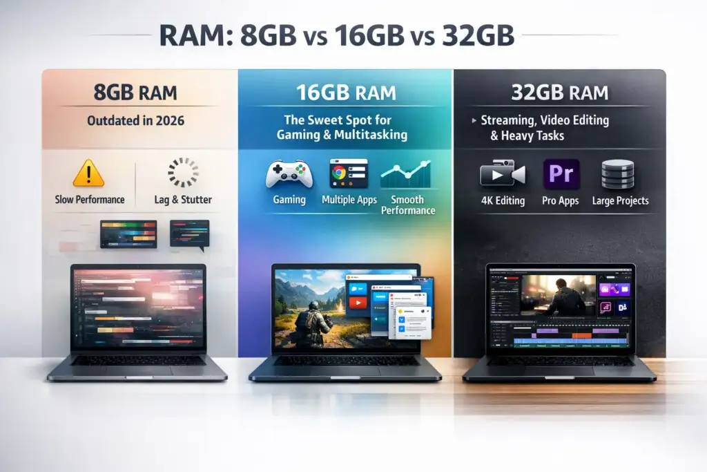 RAM  8GB vs 16GB vs 32GB