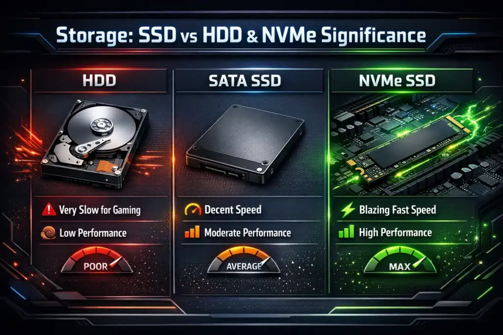 Storage SSD vs HDD & NVMe Significance