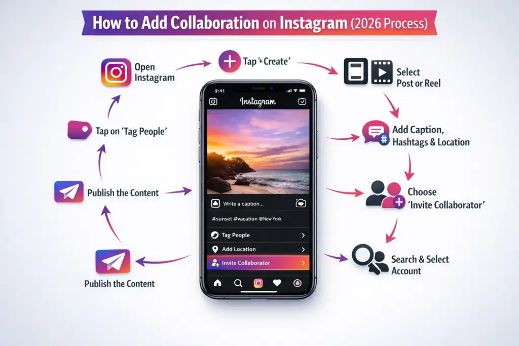 How to Add Collaboration on Instagram (2026 Process)