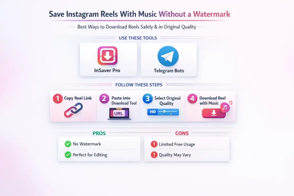 save instagram reels with music without watermark