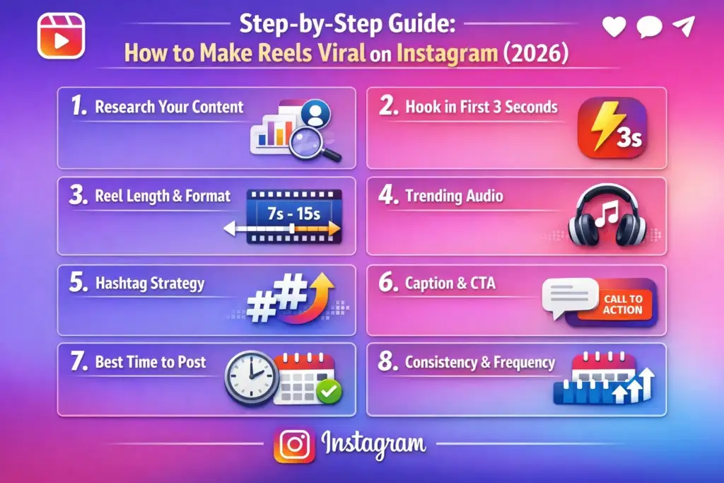 step by step guide how to mak reels viral on instagram