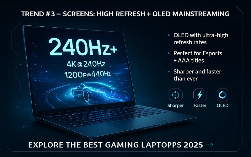 screens high refresh oled mainstreaming