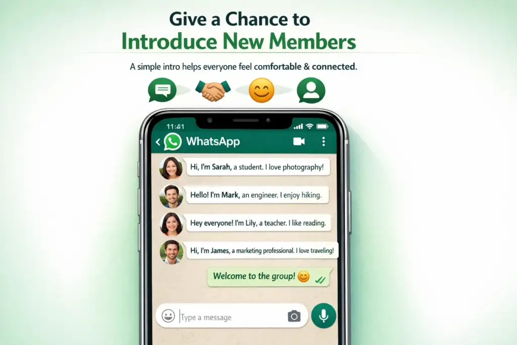 Give a chance to introduce new members