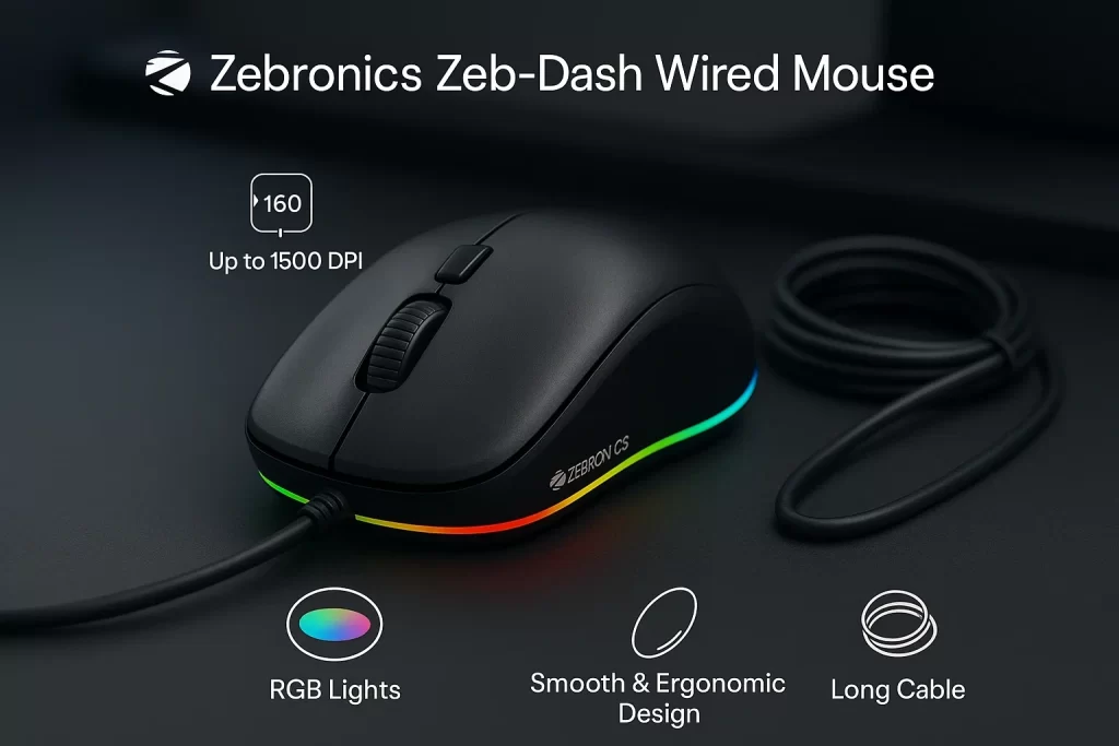 zebronicx zeb dash wired mouse