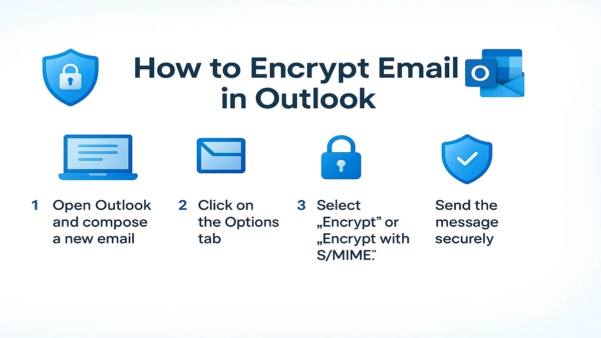 How to encrypt email in Outlook