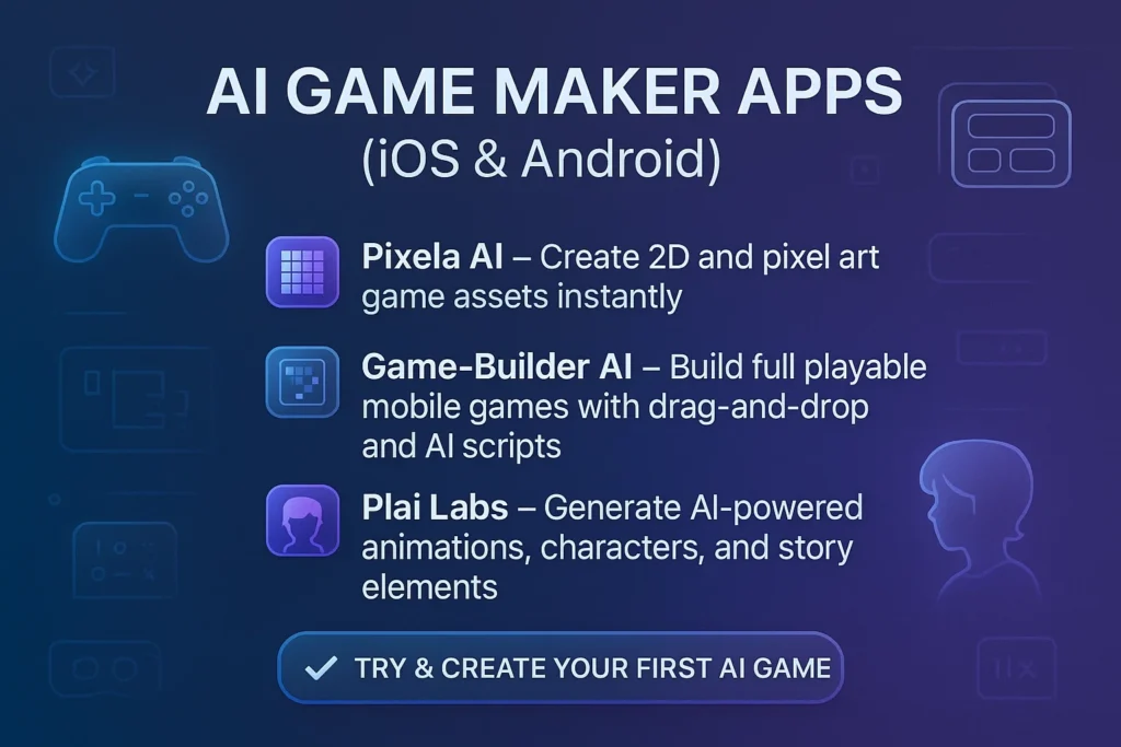 ai game makers apps