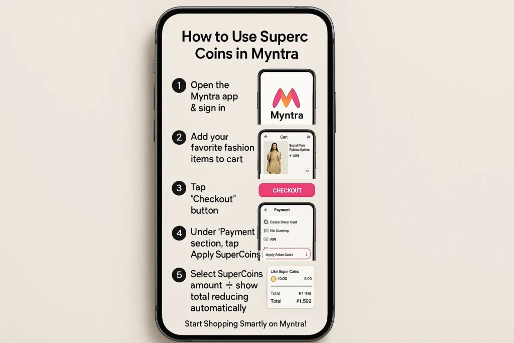 how to use super coins in myntra step by step guide