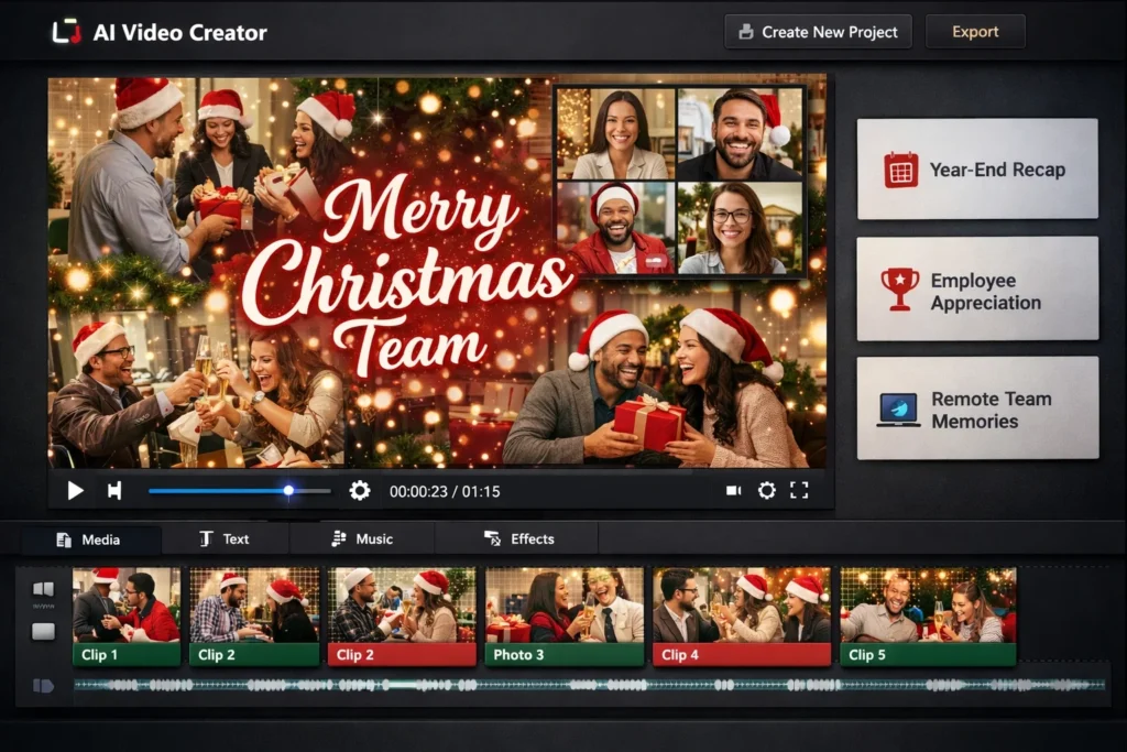 AI-Generated Christmas Videos & Slideshows