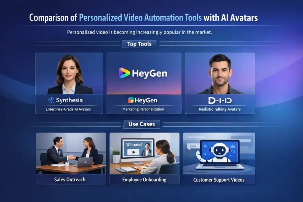 Comparison of Personalized Video Automation Tools with AI Avatars