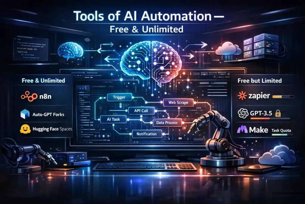 Tools of AI Automation Free and Unlimited