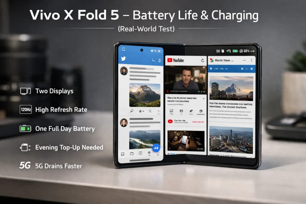 vivo x fold 5 Battery Life & Charging