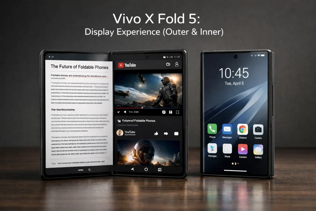vivo x fold 5 Display Experience (Outer & Inner)
