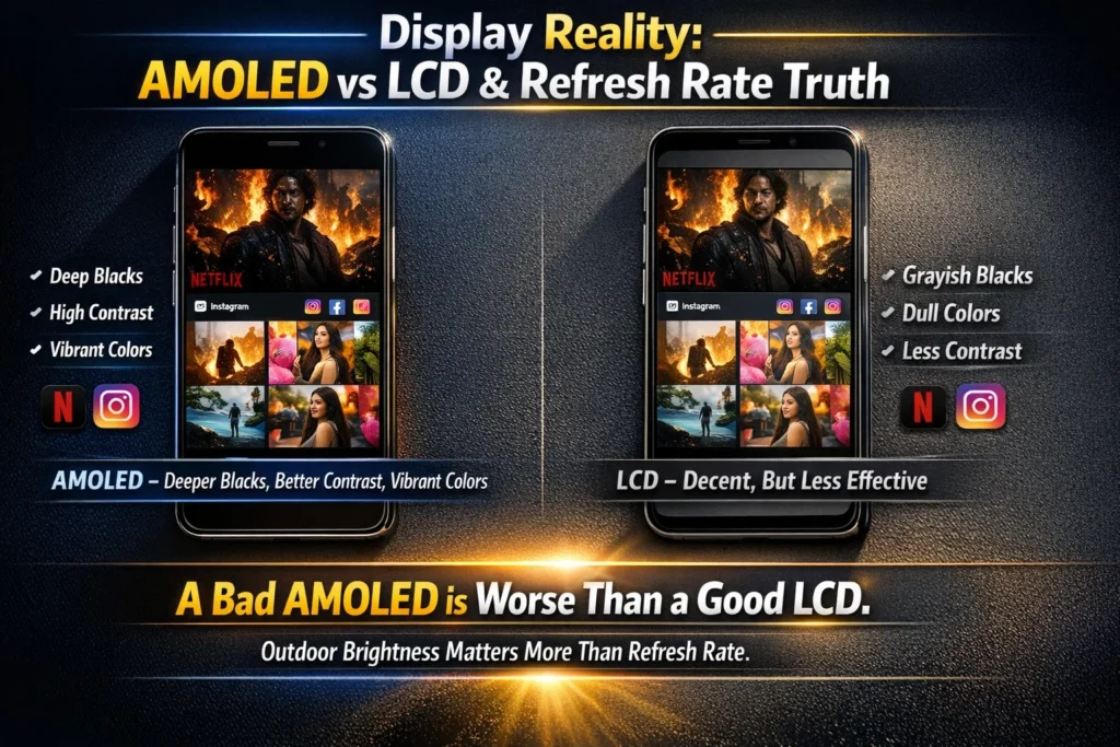 Display AMOLED vs LCD & Refresh Rate Reality