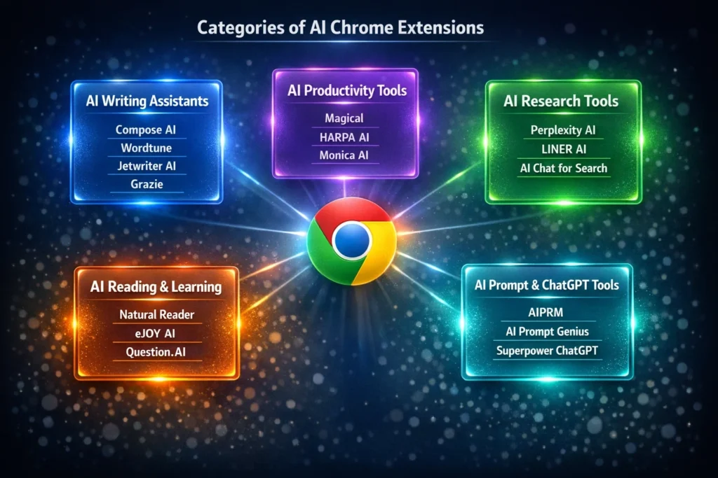 categories of ai chrome extensions