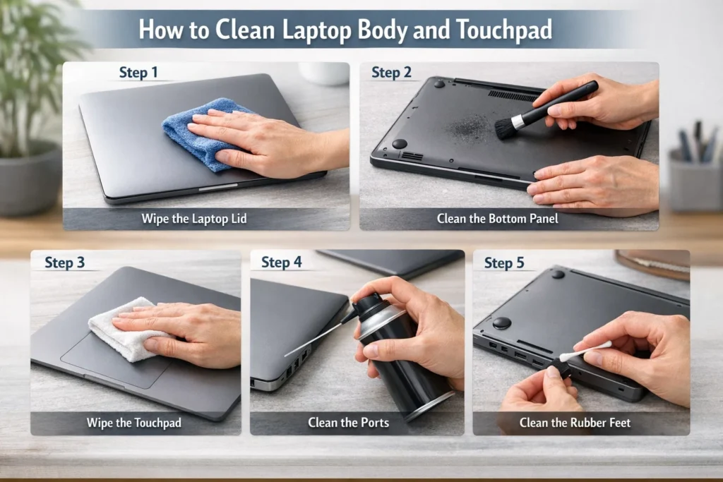how to clean laptop body and touchpad how to clean laptop body and touchpad