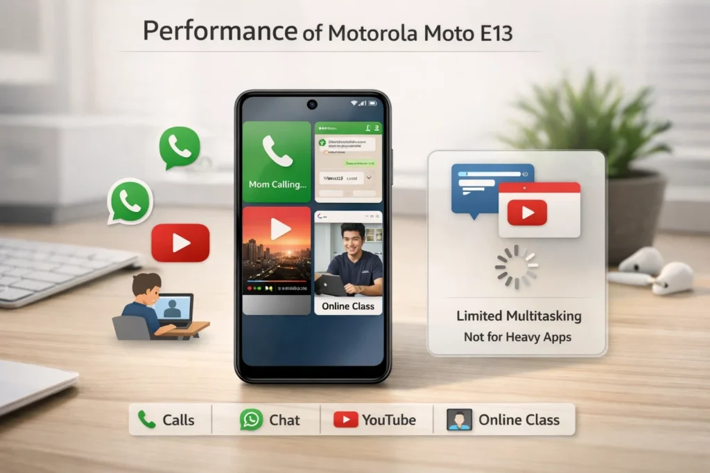 performance of motorola moto e13 performance of motorola moto e13