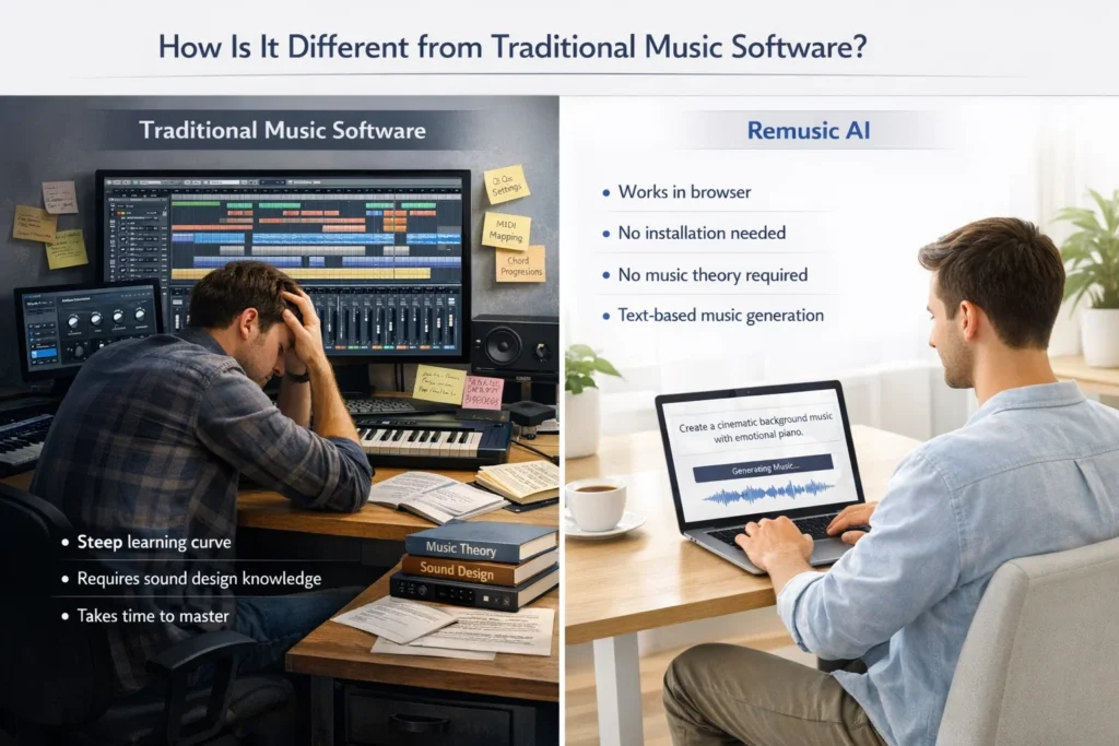 How Is It Different from Traditional Music Software How Is It Different from Traditional Music Software