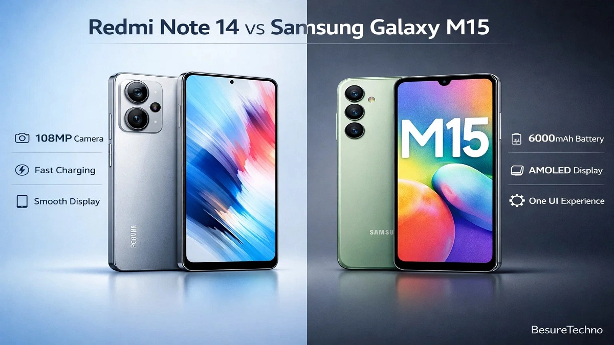 Redmi Note 14 vs Samsung Galaxy M15