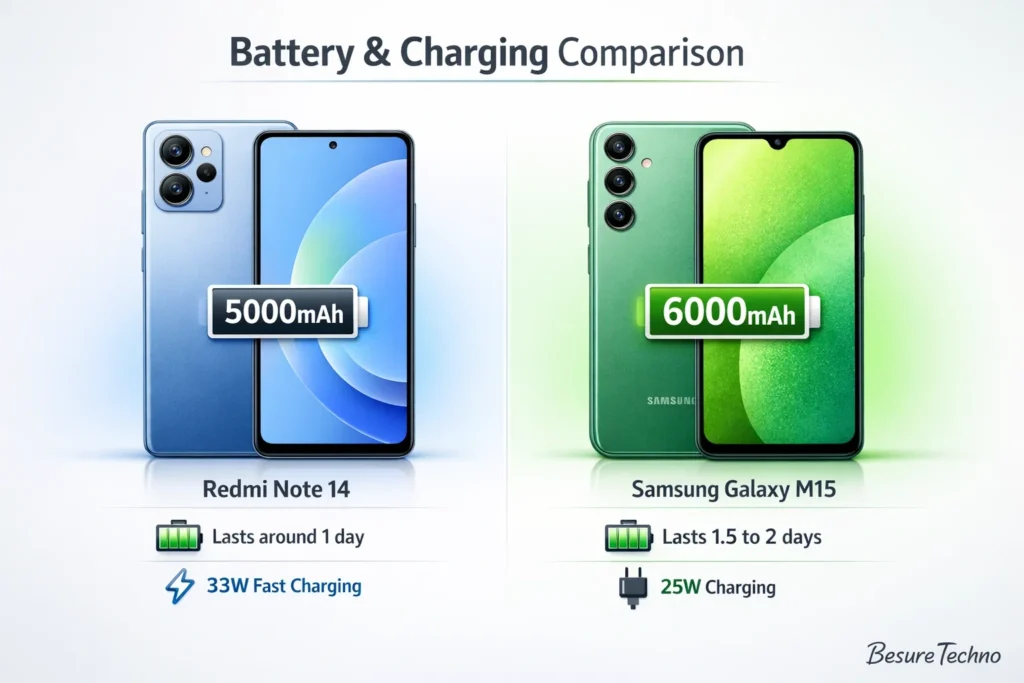 battery and charging comparison