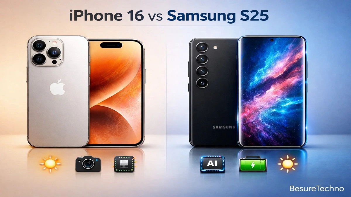 iPhone 16 vs Samsung S25