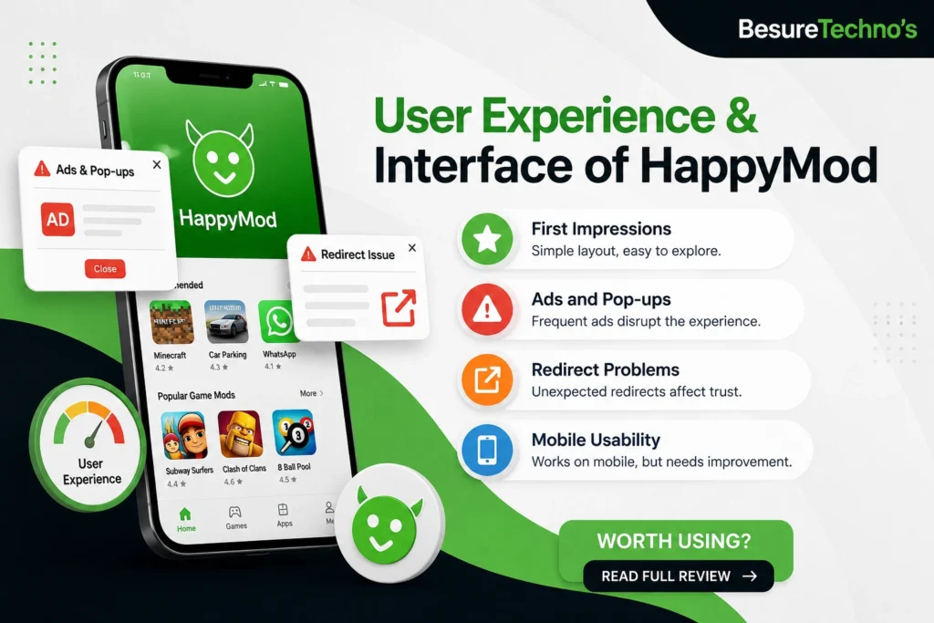 User Experience & Interface of HappyMod
