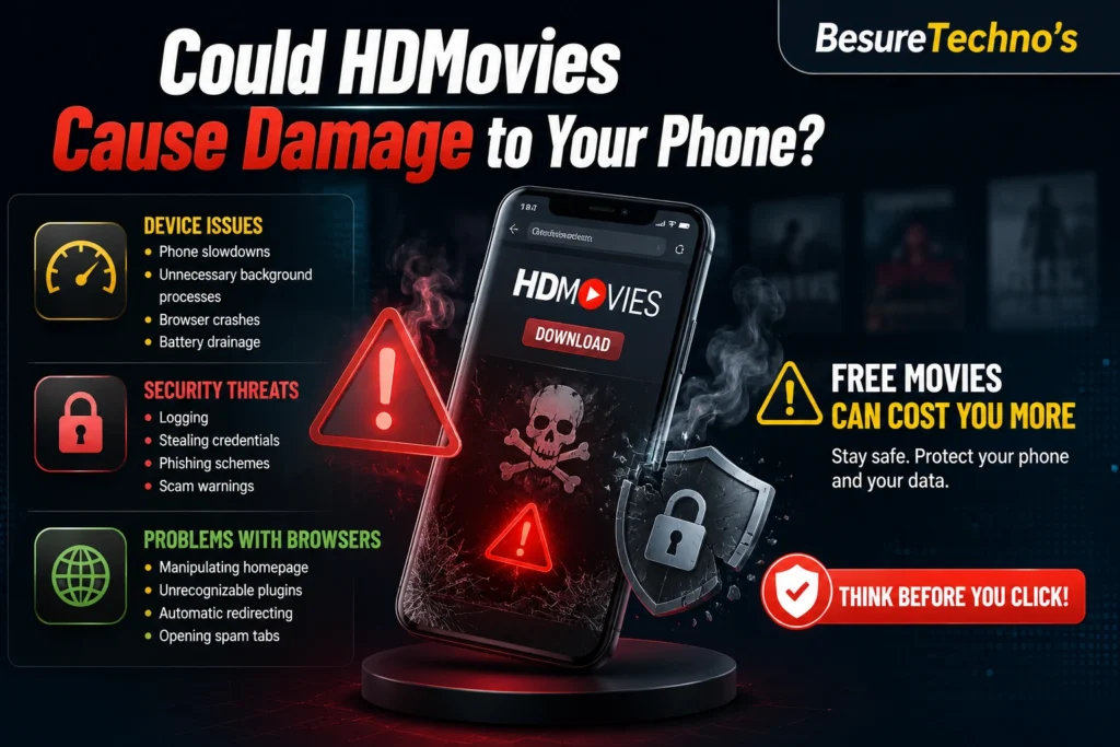 could HDmovies cause damage to your phone