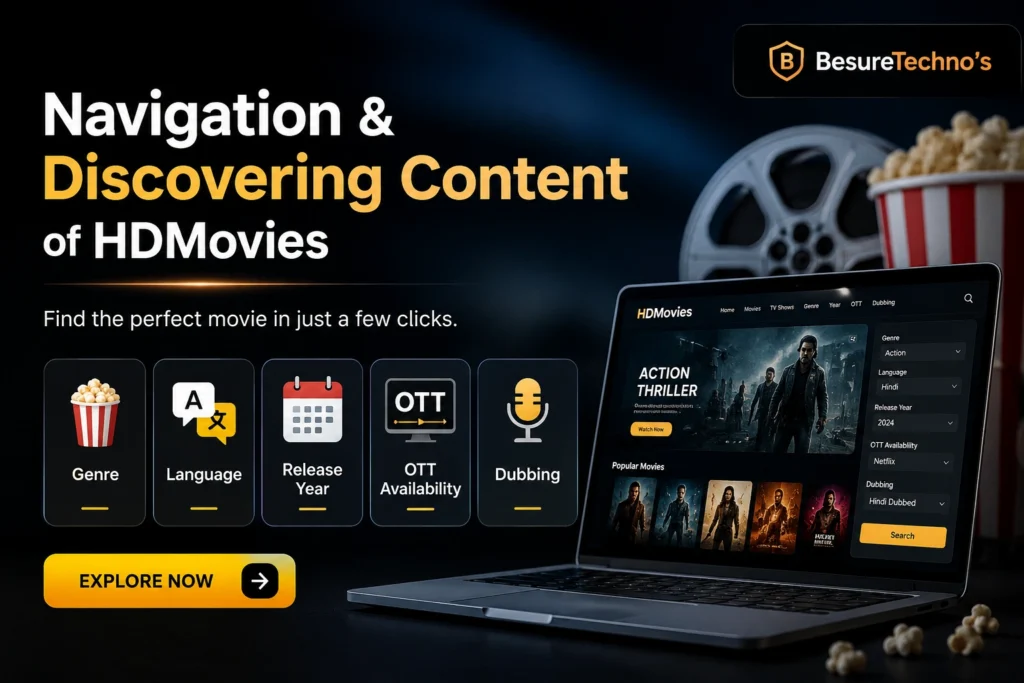 navigation and discovering content of HDmovies